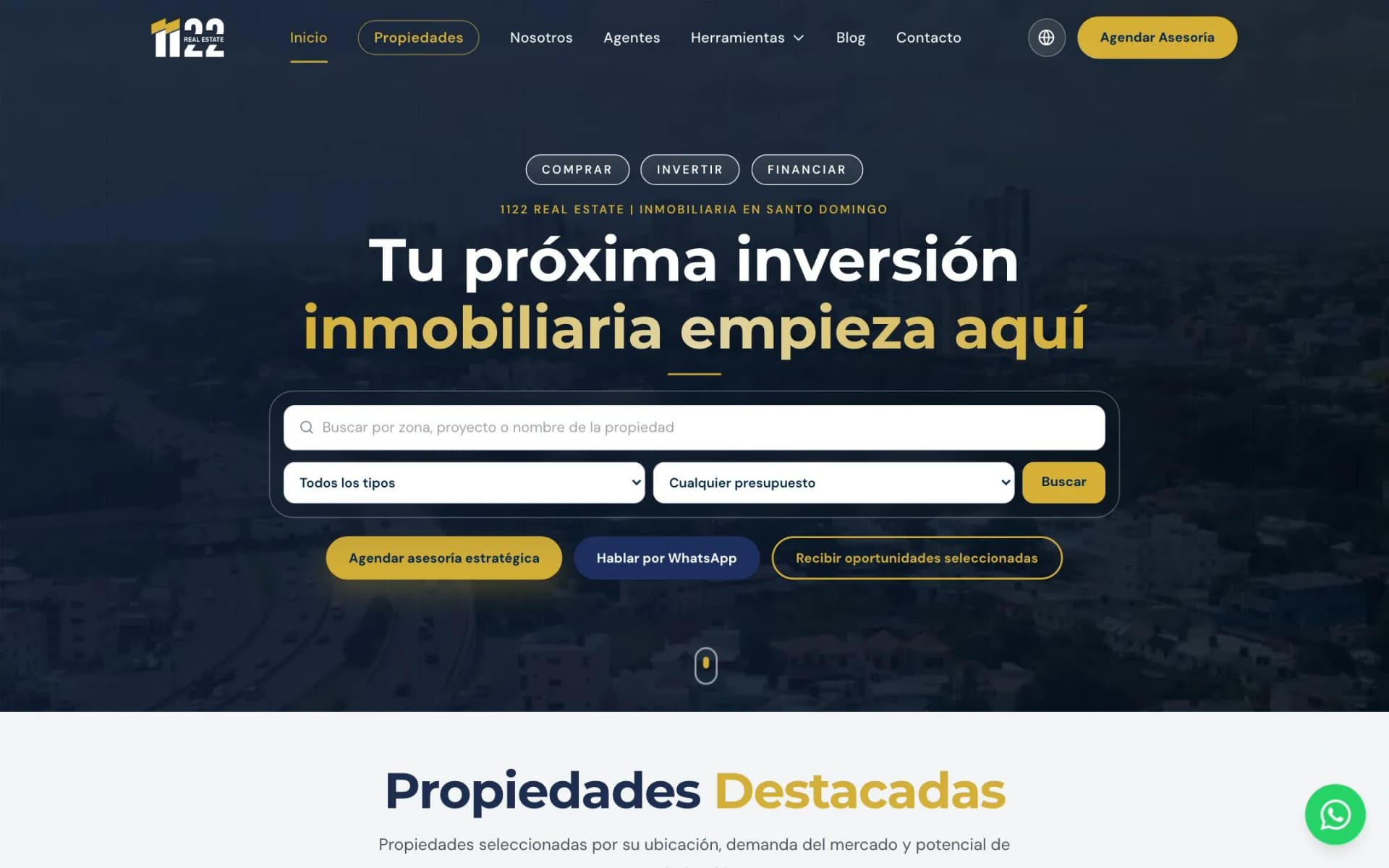 1122 Real Estate — Plataforma inmobiliaria con IA