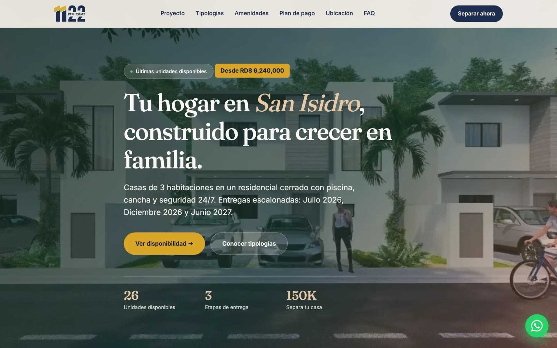 Quintas de San Isidro — Sitio de proyecto con mapa interactivo
